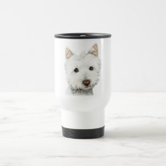 Pastel Westie Dog Travel Mug