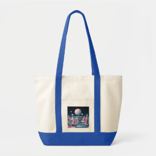 Pastel Whale in Floating Island Dreamscape Tote Bag