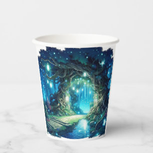 Pastel Whimsy Enchanted Forest Baby Shower Paper Cups