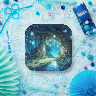 Pastel Whimsy Enchanted Forest Baby Shower Paper Plate