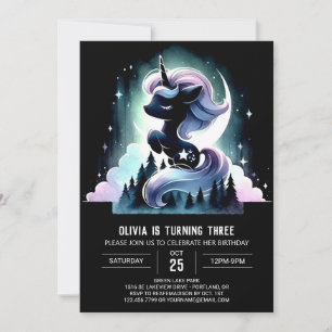 Pastel Whimsy Horse Birthday Invitation