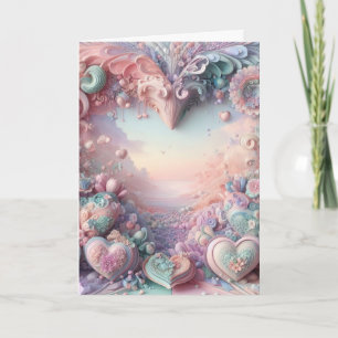 Pastel Whimsy Valentines Day Card