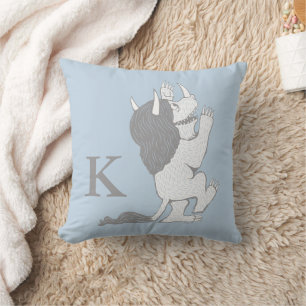 Pastel Wild Thing   Add Your Initial Cushion