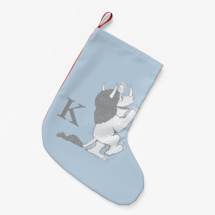 Pastel Wild Thing   Add Your Initial Small Christmas Stocking