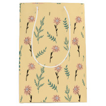 Pastel Wildflower Botanical Gift Bag