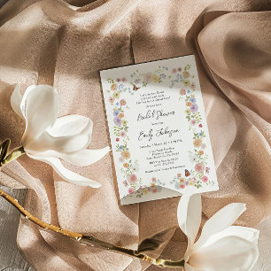 Pastel Wildflower Bridal Shower Invitation