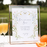 Pastel Wildflower Bridal Shower Mimosa Bar