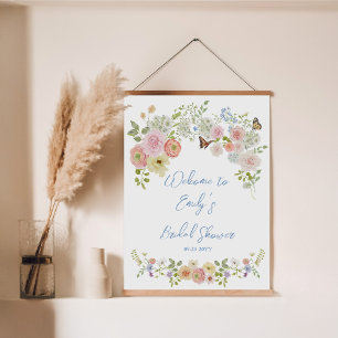Pastel Wildflower Bridal Shower Welcome Poster