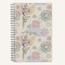 Pastel Wildflower Collage – Chic Floral Geometric 