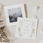 Pastel Wildflower Frame Wedding Save The Date<br><div class="desc">Whimsical pastel wildflower wedding save the date with a colourful vintage inspired wildflower frame. These save the dates are perfect for those who want to add a touch of playful whimsy to their special day. The design features a variety of greenery and wildflowers in various pastel shades of pink, blue...</div>