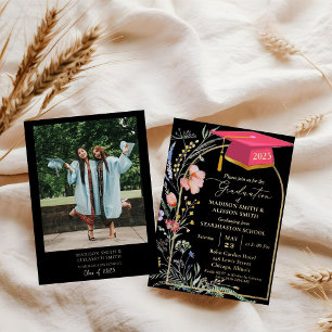 Pastel Wildflower Garden Twin Graduation Party