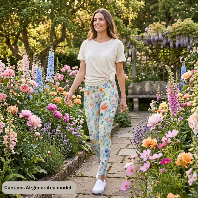 Pastel Wildflower Leggings (Creator Uploaded)