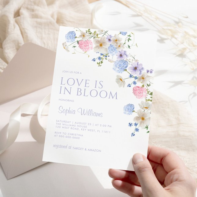 Pastel Wildflower Love is in Bloom Bridal Shower Invitation (Creator Uploaded)