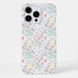 Pastel Wildflower Meadow Pattern iPhone 16 Pro Max Case