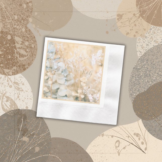 Pastel Wildflower Meadow Wedding Napkin (Creator Uploaded)