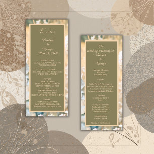 Pastel Wildflower Meadow wedding program & menu