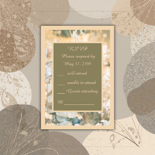 pastel wildflower meadow wedding RSVP card