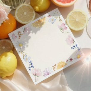 Pastel Wildflower Paper Napkin