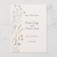 Pastel Wildflower Save the Date