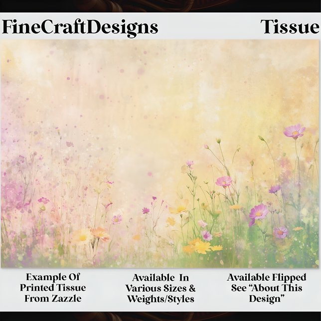Pastel Wildflower Spring Meadow DZ5R Decoupage  Tissue Paper (Creator Uploaded)