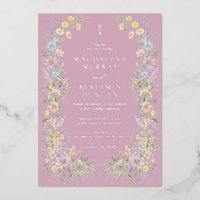 Pastel Wildflowers Meadow Vintage Regency Wedding