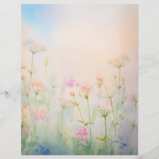 Pastel Wildlfower Paper Sheet
