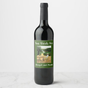 Pastel Wine Art Custom Bottle Labels