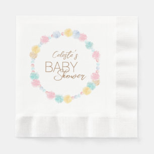 Pastel Winter Wonderland Baby Shower Napkin