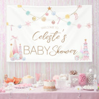 Pastel Winter Wonderland Baby Shower Welcome