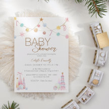 Pastel Winter Wonderland Neutral Baby Shower