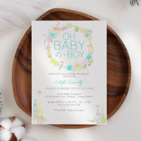 Pastel Winter Wonderland Oh Baby Boy Shower
