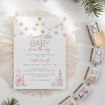 Pastel Winter Wonderland Sweet Little Baby Shower Invitation<br><div class="desc">This Pastel Winter Wonderland Sweet Little Baby Shower Invitation design is an adorable pastel sugar plum fairytale, featuring a clean minimalist white background for black and golden brown text with handwritten script, creating a simple and neutral modern style. This classic arrangement is sweetly embellished with cheerful festive garlands of Christmas...</div>