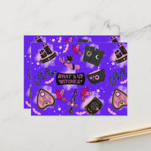 Pastel Witch Greeting Card – Kawaii Witchcore