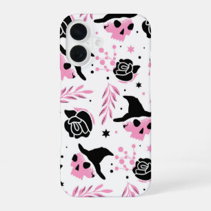 Pastel Witch Skulls Cute Goth Halloween iPhone 16 Case