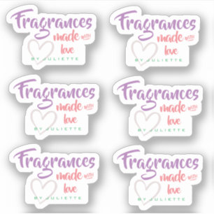 Pastel with Love Heart Fragrances Sticker Sheet