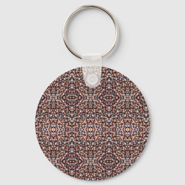 Pastel Wooden Beads Blanket Key Ring (Front)