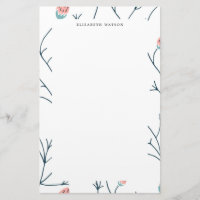 Pastel Woodland | Monogram Stationery