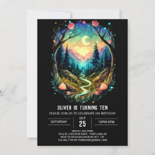 Pastel Woods Timber Birthday Invitation