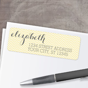 Pastel Yellow and Gray Stationery Suite for Women