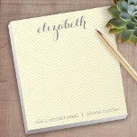 Pastel Yellow and Grey Stationery Suite for Women Notepad<br><div class="desc">A beautiful and feminine design that is perfect for any girly girl or even a bride. If you need to move items around,  click on the design area to make changes.</div>
