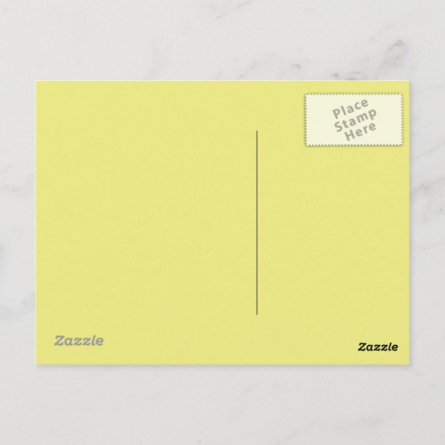 Pastel Yellow  background on a postcard (Back)