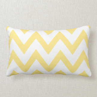 Pastel Yellow Chevron Lumbar Cushion