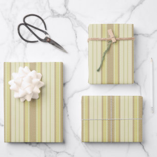 Pastel Yellow Chevron Stripes Wrapping Paper Sheet