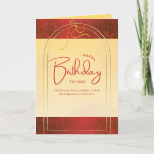 Pastel Yellow Gold Signature Happy Birthday Card