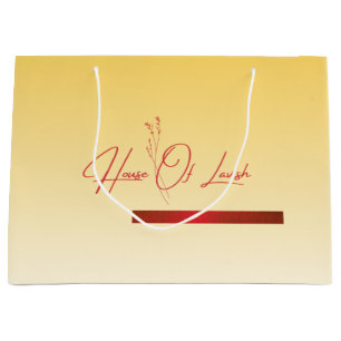 Pastel Yellow Gold Signature House Of Lavish Gift Large Gift Bag