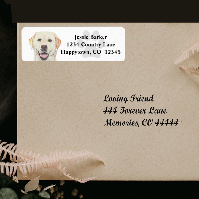 Pastel Yellow Lab Return Address Label (Creator Uploaded)