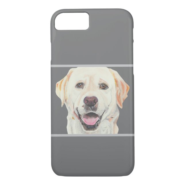 Pastel Yellow Labrador Dog 8/7 iphone Case (Back)
