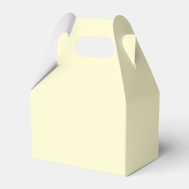 Pastel Yellow Minimalist Design Favour Box (Front Side)
