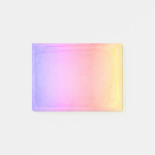 Pastel Yellow Pink Purple Watercolor Ombre Sheets Post-it Notes