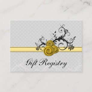 pastel yellow roses Gift registry Cards